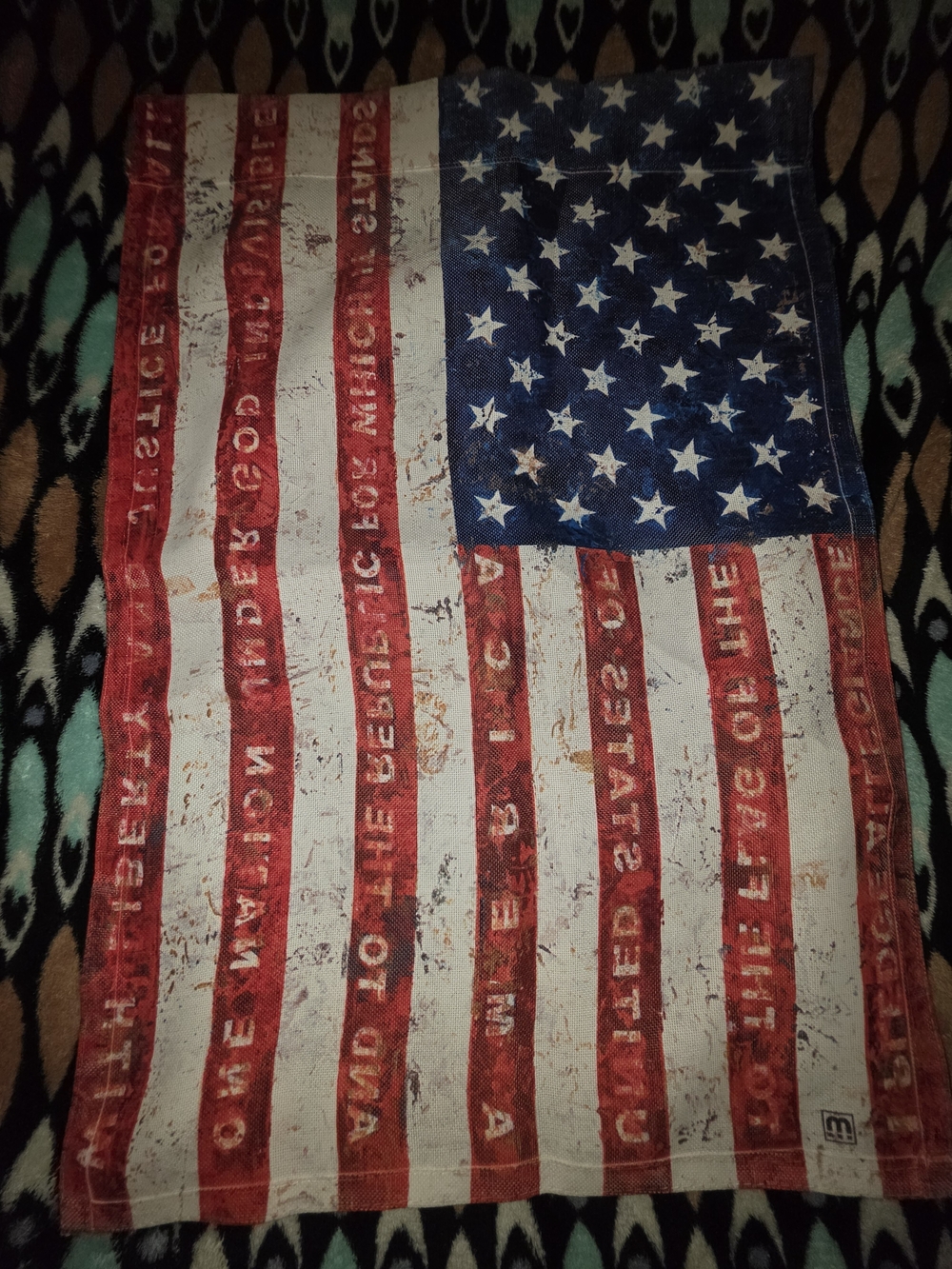 Rustic American Flag  - Red, White & Blue